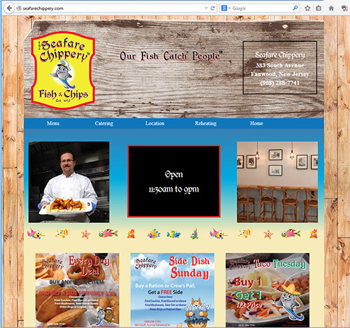 Seafare Chippery website