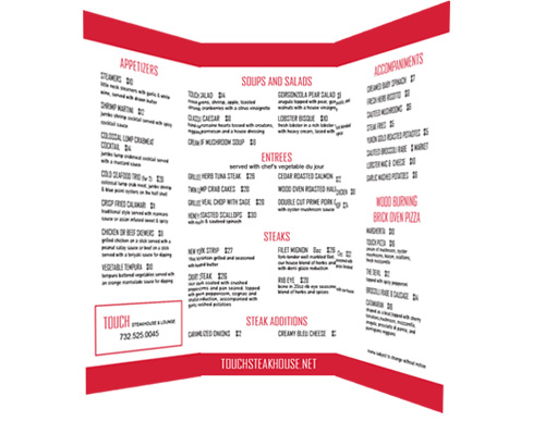 tri-fold menu